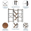 Triple 5 Tier Shelf Bookshelf, Wide Bookcase with 1 4 Open Display Shelves, Display Book Shelf for Home, Office - 4 of 4