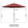 Aoodor 10 ft Patio Umbrella, Outdoor Table Umbrella, Market Umbrella with 3 Tier - 3 of 4