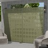 SpassWay 72"H x 47"W Outdoor Metal Garden Trellis Privacy Screen Lattice Panel Indoor Room Divider In Gray - 2 of 4
