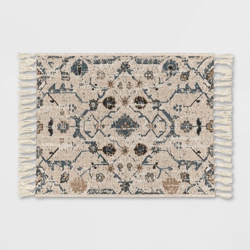 Vintage Persian Linen Rectangular Woven Outdoor Rug Multicolor Naturals -  Threshold™ : Target