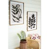 Wall Art, Framed Leaf Prints Under Glass 31.5"H – Botanical Black Wall Decor, Set of Two by Kalalou - 3 of 3