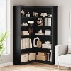 72.8" Farmhouse Corner Bookshelf, 5-Tier L-Shaped Bookcase with Storage - Tall Display Shelf for Living Room, Office, Bedroom - 3 of 4