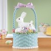 Collections Etc Hand-Painted Bunny Easter Basket Decoration Blue - 2 of 2