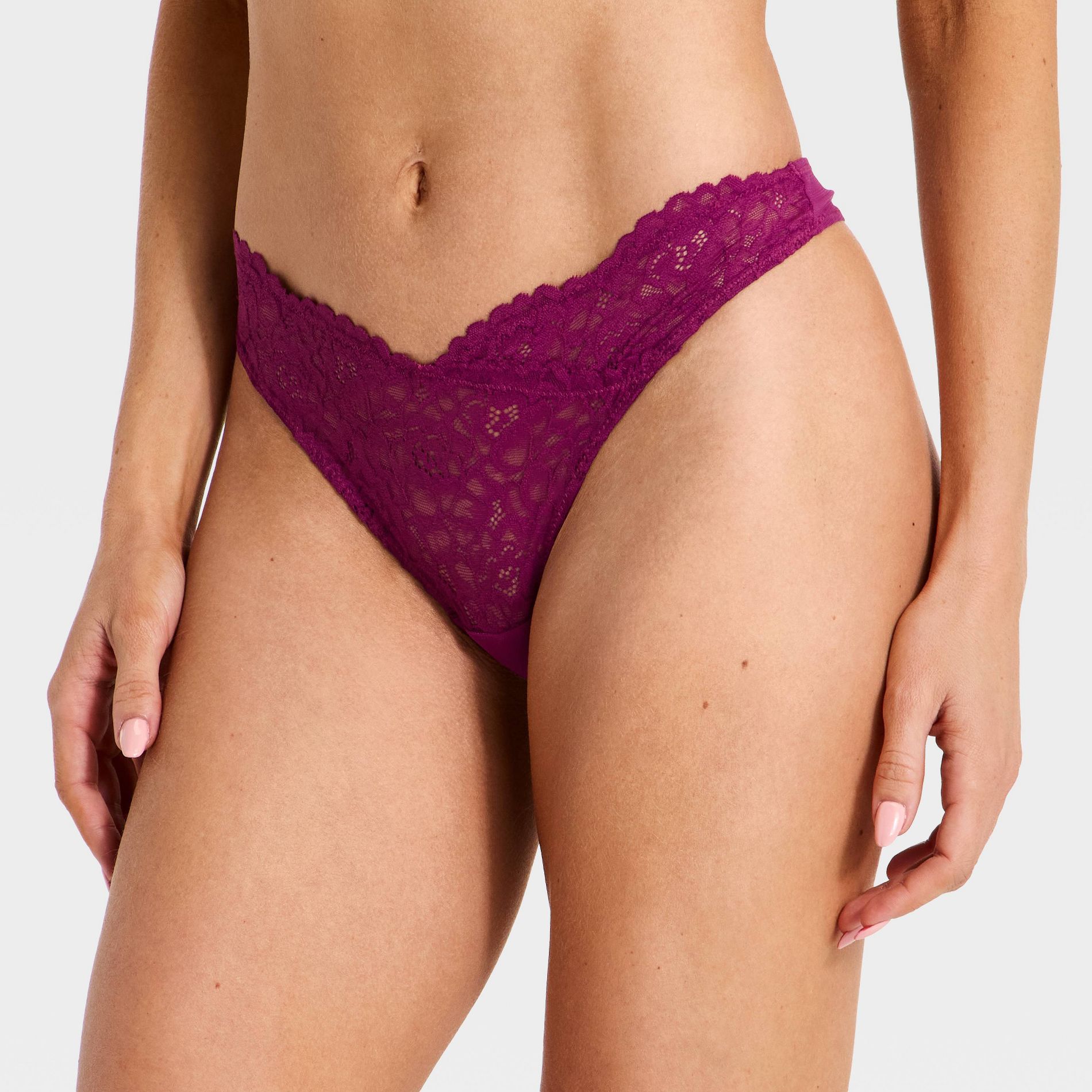 Women's Rose Lace Thong Underwear - Auden™