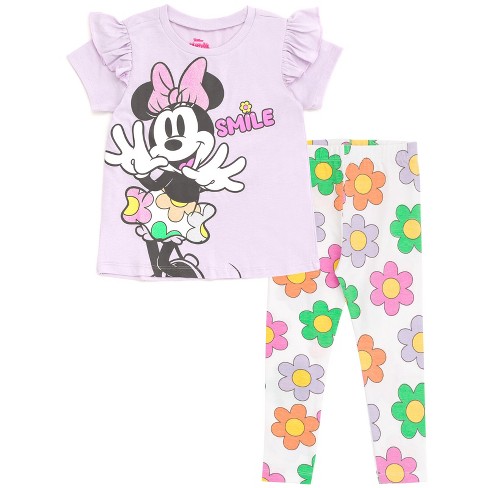  Disney Minnie Mouse Toddler Girls T-Shirt and Leggings