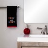 SKL Home 2pk Rainbow Merry Hand Towels Black - 3 of 4