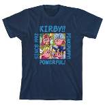 Kirby Anime Four Character Youth Blue Tee