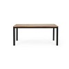 Gulches Modern Industrial Dining Table with Powder-Coated Frame & Acacia Wood Top, Slat Paneling - 4 of 4