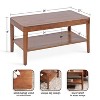 Kate and Laurel Talcott Rectangle Wood Coffee Table, 36x20x18, Walnut Brown - 2 of 4