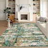 Modern Abstract Washable Area Rug - Non-Shedding Ultra-Thin Throw Carpet Stain-Resistant Neutral Indoor Floor Cover for Living Room, Bedroom Office - 2 of 4