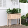 vidaXL Garden Planter with Legs - Outdoor Pine Wood Flower Box, 27.6"x12.2"x27.6" - 2 of 4