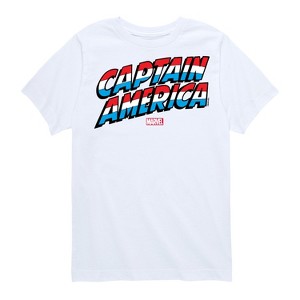 Boys' - Marvel - Captain America Logo Type Short Sleeve Graphic T-Shirt - 1 of 4