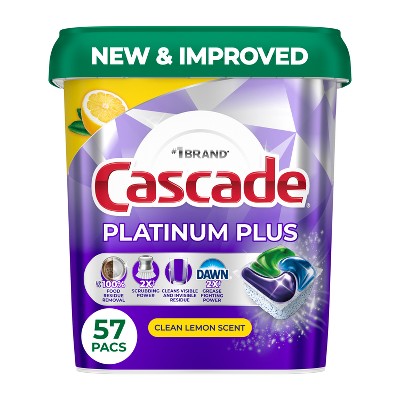 Cascade Platinum Plus Action Pacs Dishwasher Detergent - Lemon