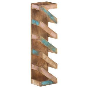 vidaXL Wine Rack for 5 Bottles Solid Reclaimed Wood - 1 of 4
