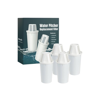 Nispira Water Filter Replacement for Nakii Aquaphor Water Pitcher Dispenser Removes Chlorine, Lead, Odor, Color Reduce Water Hardness, 4 Packs
