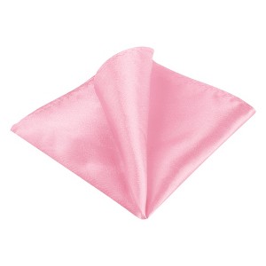 INSPIRE CHIC Men's Wedding Party Solid Color Self-Folded Pocket Squares - 1 of 4