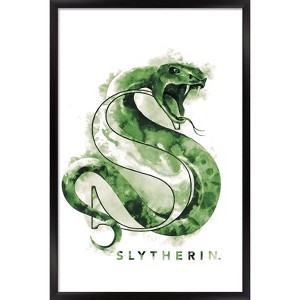Trends International Harry Potter Slytherin House Logo Framed Wall Poster Prints - 1 of 4