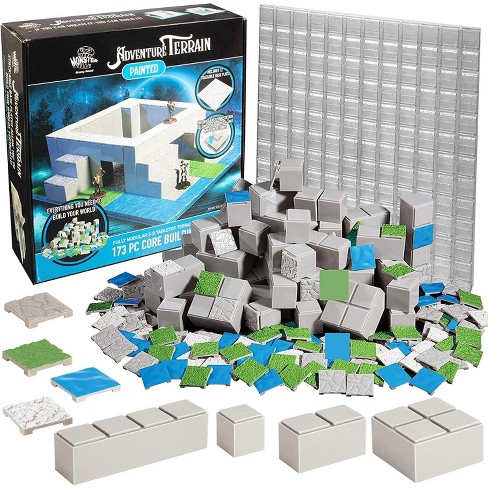 Monster Adventure Terrain- 173pc Painted Core Building Set w Baseplate - Fully Modular and Stackable 3D Tabletop World Builder, Compatible w RPG Games - image 1 of 3