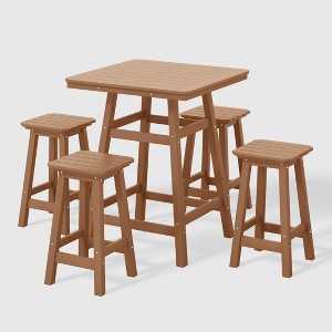 WestinTrends Malibu All Weather Hdpe Outdoor Patio Counter Height Dining Set (5-Piece) - 1 of 4