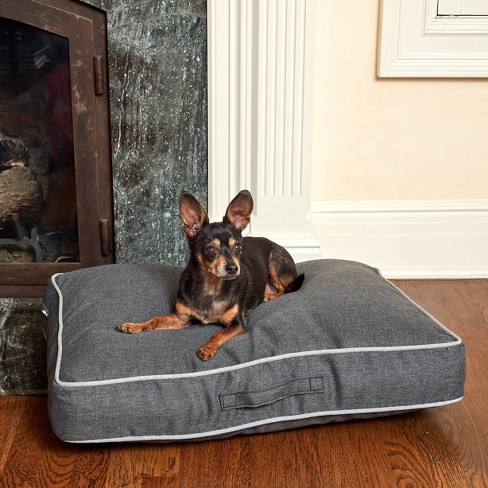 Winn Willow Sadie Piping Dog And Cat Bed Charcoal And Gray Target