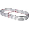 7x3x1 FT Galvanized Steel Garden Bed - Oval Large Outdoor Planter Box for Vegetables, Flowers, Open Bottom Design with Safety Edges, Easy Assembly - 2 of 4