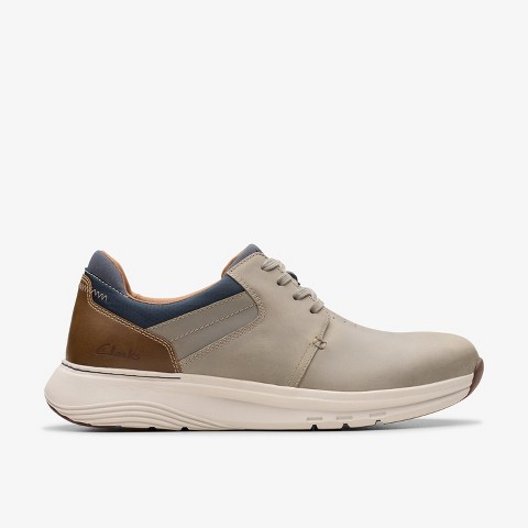 Clarks Mens Motion Trek PT Taupe Combination Shoes 8 Medium