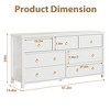 3/6/7 Drawer Dresser - Extra Deep Wooden Storage for Bedroom, Nursery & Living Room - 3 of 4