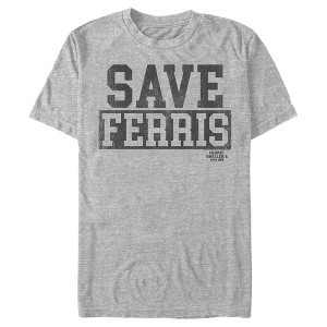 Men's Ferris Bueller's Day Off Distressed Save Text T-Shirt - 1 of 4