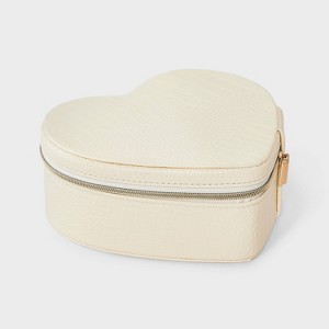 Heart Jewelry Organizer - A New Day™ Cream - 1 of 2