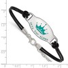 Black Bow Jewelry Sterling Silver Zeta Tau Alpha Greek Life Strand Bracelet 7 Inch - 2 of 3