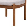 Iliana Fabric and Wood Ottoman Footstool Grayish Beige/Walnut Brown - Baxton Studio: Japandi Inspired, Rubberwood Frame, Button-Tufted - 4 of 4