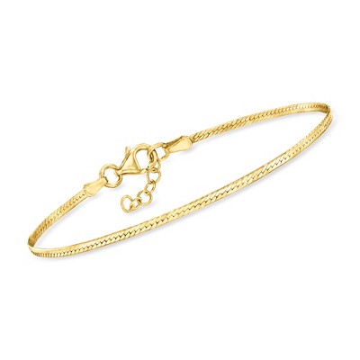 Pure Collection by Ross-Simons Italian 1.6mm 18kt Gold Vermeil Herringbone Bracelet