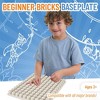 Strictly Briks Beginner Bricks Stackable Baseplates - Large Pegs for Babies and Toddlers - White - 12.5 x 15 Inches - 2 of 4