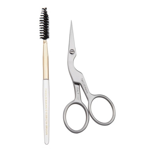 Tweezerman Eyebrow : - Brush And Set 2pc Target Shaping Scissors