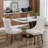 NicBex Set of 2 Dining Chair Modern Tufted Chairs with Steel Legs Upholstered Velvet Fabric Dining Room Armless Chair Lounge - 4 of 4