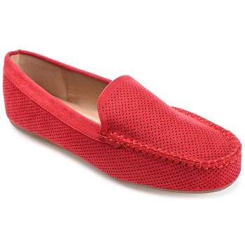 Journee Collection Womens Halsey Comfort Insole Slip On Round Toe Loafer Flats