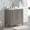 36" Bennet Vanity Cabinet Gray - Alaterre Furniture: Wood Frame, 1 Shelf, Universal Storage, Spot Clean - 3 of 4