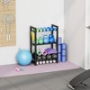 MOEPISY 3 Tier Dumbbell Rack Adjustable Weight Rack For Home Gym Dumbbells Kettlebell (Rack Only) - 3 of 4