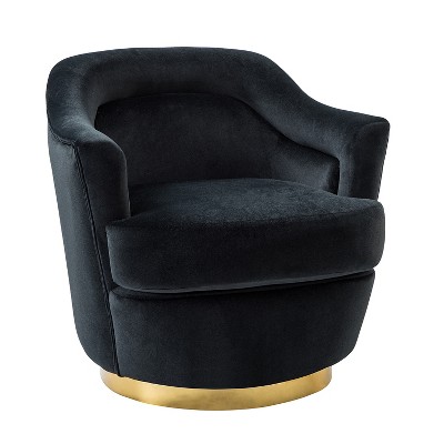 Cornelius Swivel barrel Chair with Metal Base | ARTFUL LIVING DESIGN