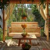 Wooden Porch Swing with Hanging Chains - 2-Seater Outdoor Swing Bench with Cup Holders, Ergonomic Patio Swing Chair - 2 of 4