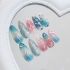 LOVELAY CREATIONS Ombre Blue Short Almond Press-On Nails with Starburst Design - 4 of 4