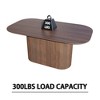 GDFStudio Isla Modern Wooden Dining Table with Striped Leg - 4 of 4