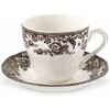 Spode Woodland English Heritage Fine Earthenware Teacup & Saucer - Holiday Drinkware, Serve Coffee or Tea with 7 oz, Dishwasher, Microwave Safe - 4 of 4