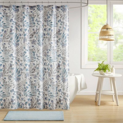 Miley Printed Seerer Shower Curtain Blue Madison Park Target