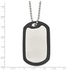 Black Bow Jewelry Stainless Steel Removeable Black Rubber Edge Dog Tag Necklace, 24 Inch - 4 of 4