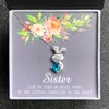 Sister Greeting Card Sterling Silver Bunny Love Necklace  for Women Ginger Lyne Collection - 3 of 4