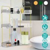 NewHome "3-Tier Corner Bathroom & Vanity Organizer Shelf for Makeup, Perfume, Cosmetics, Clear Storage Tray" White - 2 of 3