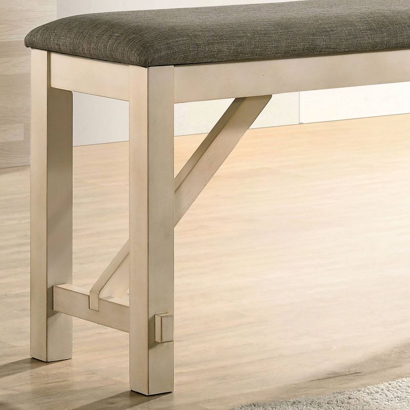 60&#34; Altamont Padded Seat Counter Height Bench Ivory/Gray - HOMES: Inside + Out, 5 of 7