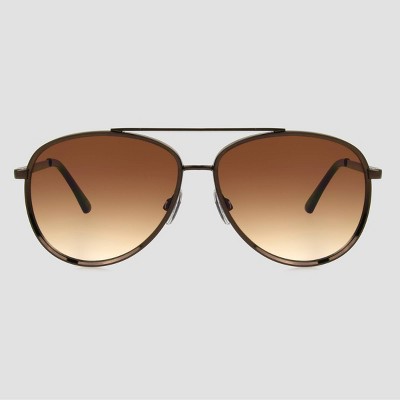 Women's Aviator Sunglasses - A New Day™ Bronze