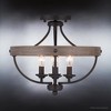 Urban Ambiance Luxury French Rustic Ceiling Light,  12.625"H x 15.25"W,  Charcoal Finish, UHP3441 - 3 of 4